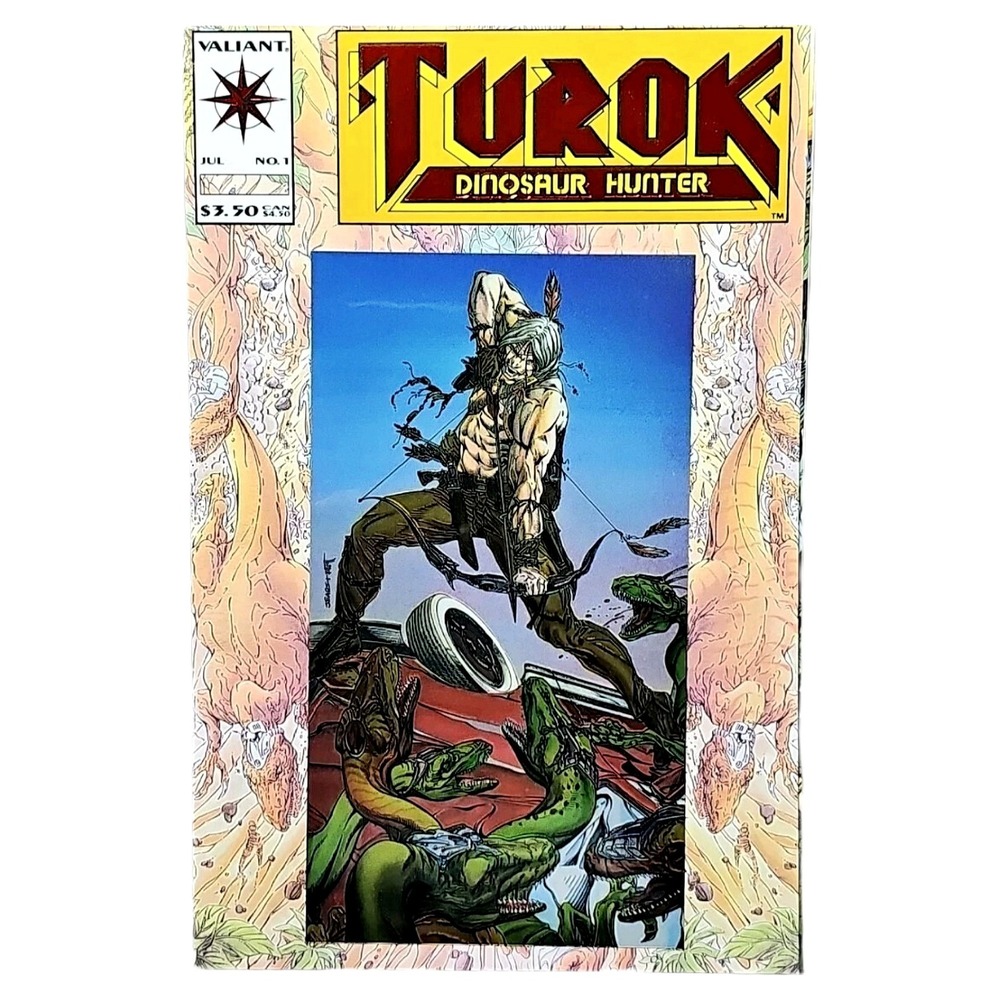 Valiant Turok Dinosaur Hunter Issue 1 Chromium Cover July 1993 Vintage Graphic
